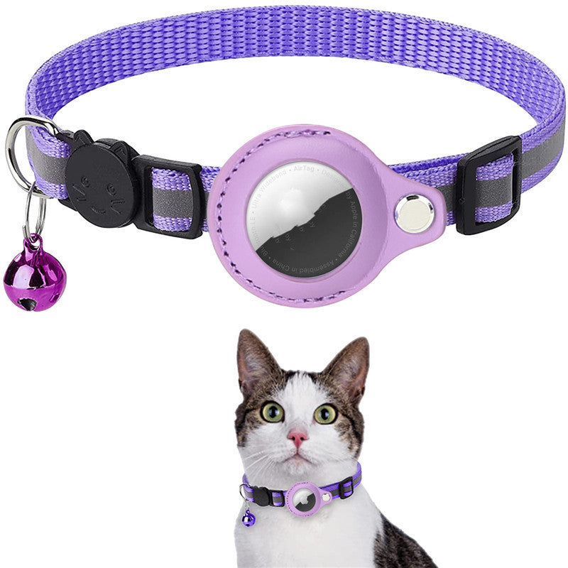 ORTUNGSGERÄT für Katzen: Reflektierendes Halsband mit wasserdichter Halterung für AirTag