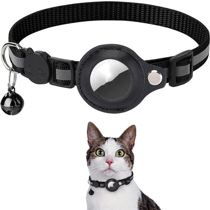 ORTUNGSGERÄT für Katzen: Reflektierendes Halsband mit wasserdichter Halterung für AirTag