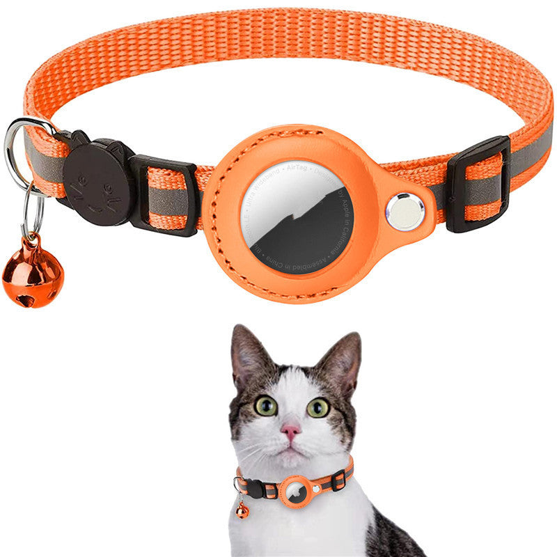 ORTUNGSGERÄT für Katzen: Reflektierendes Halsband mit wasserdichter Halterung für AirTag