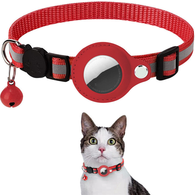 ORTUNGSGERÄT für Katzen: Reflektierendes Halsband mit wasserdichter Halterung für AirTag