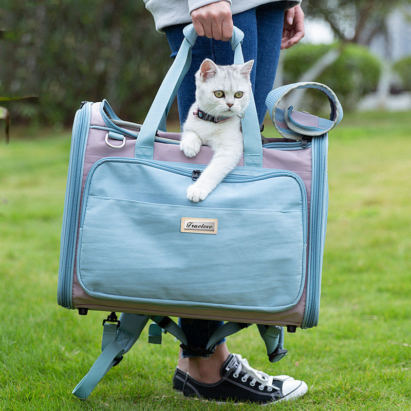 Atmungsaktive Schultertasche für Haustiere