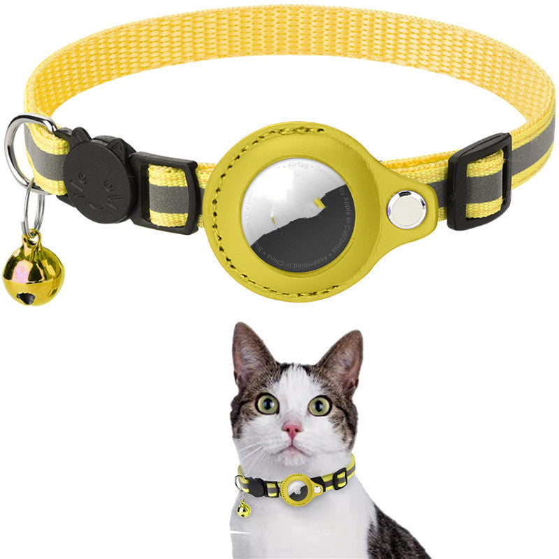 ORTUNGSGERÄT für Katzen: Reflektierendes Halsband mit wasserdichter Halterung für AirTag