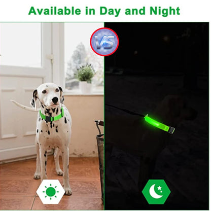 SB Wiederaufladbares LED-Halsband für Hunde und Katzen – Verstellbares Nachtlichthalsband für optimale Sicherheit