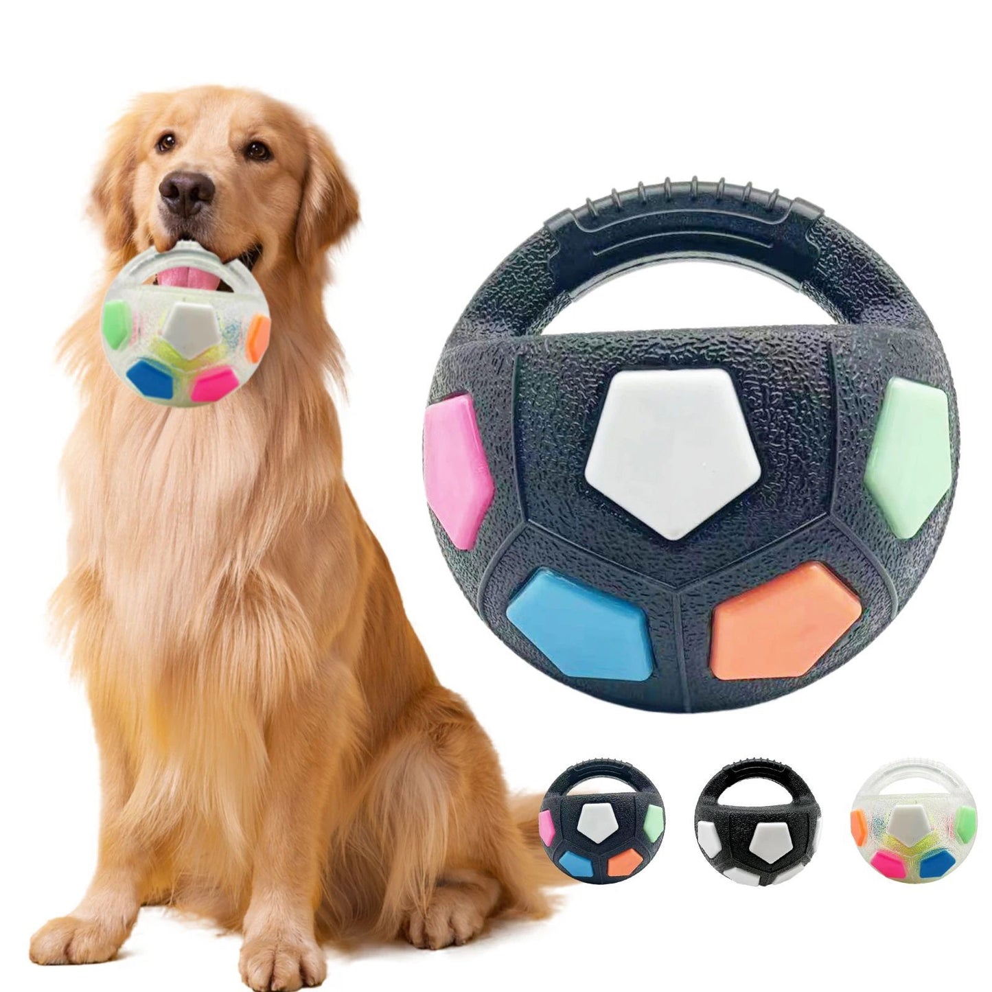 Fußball-Tennisball Hundespielzeug – Langlebige Zahnungshilfe & Quietschspielzeug für Outdoor-Training